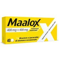 Maalox 400mg + 400mg Compresse Masticabili, 40 Compresse