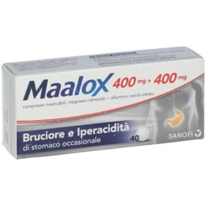 Maalox Compresse Antiacido 400mg+400mg 40 Compresse Masticabili