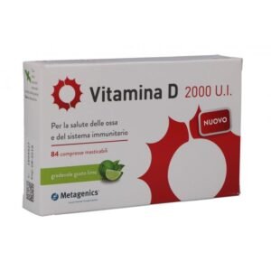 Metagenics Vitamina D 2000 U.I. Immunità e Salute Ossa 84 Compresse Masticabili