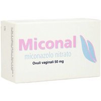 Miconal 50mg Miconazolo Nitrato per Infezioni Fungine Vaginali o Vulvo–Vaginali, 15 Ovuli Vaginali