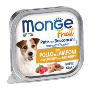 Monge Cane Fruit Vaschetta Adulto Pollo & Lamponi 100 Gr