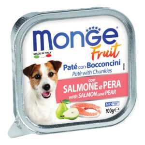 Monge Cane Fruit Vaschetta Adulto Salmone & Pera 100 Gr