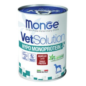 Monge Cane Vet Solution Hypo Monoprotein Agnello Lattina 400 Gr