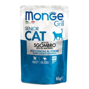 Monge Gatto Grill Busta Senior Sgombro 85 Gr