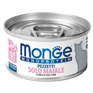 Monge Gatto Monoprotein Lattina Adulto Pezzetti Solo Maiale 80 Gr