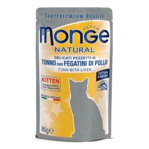Monge Gatto Natural Busta Adulto Tonno & Fegatini Di Pollo 80 Gr