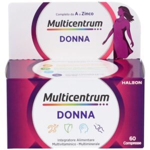 Multicentrum Donna Integratore Multivitaminico Vitamina D Calcio Ferro Acido Folico 60 Compresse