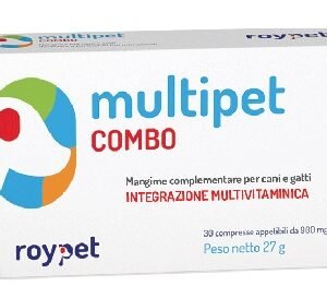 Multipet combo integratore vitaminico per cani e gatti 30 compresse