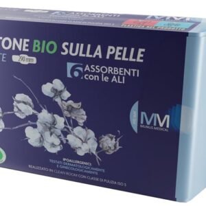 Munus medical assorbente notte con ali cotone bio sulla pelle 290 mm 6 pezzi