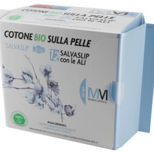 Munus medical proteggi slip con ali cotone bio sulla pelle 12 pezzi