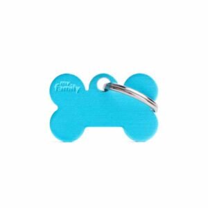 My Family Medaglietta Small Bone Aluminum Light Blue
