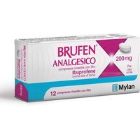 Mylan Brufen Analgesico 200mg Ibuprofene Trattamento del Dolore da Lieve a Moderato, 12 Compresse