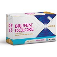 Mylan Brufen Dolore 40mg Ketoprofene Sale di Lisina Granulato Senza Acqua Dolore da Lieve a Moderato, 12 Bustine