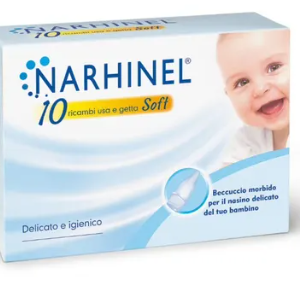 Narhinel 10 Ricambi per Aspiratore Nasale Neonati e Bambini con Filtro Assorbente Usa e Getta Soft