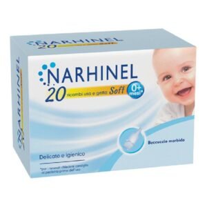 Narhinel 20 Ricambi per Aspiratore Nasale Neonati e Bambini con Filtro Assorbente Usa e Getta
