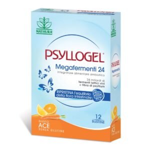 Nathura Psyllogel Megafermenti 24 Ace Integratore Alimentare 12 Buste