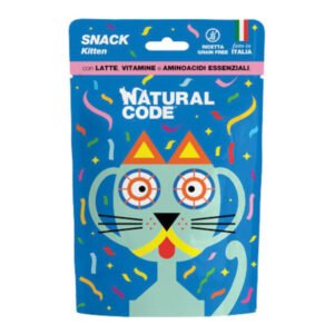 Natural Code Gatto Snack Kitten Latte, Vitamine & Amminoacidi Essenziali 60 Gr