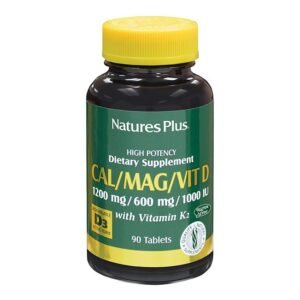 Nature's Plus Calcio Magnesio Vitamina D3 con K2 90 Tavolette