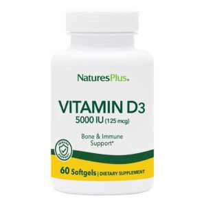 Nature's Plus Vitamina D3 5000 UI Integratore 60 Capsule