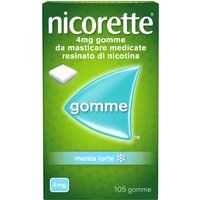 Nicorette Gomme 4mg Nicotina Menta, 105 Gomme Masticabili