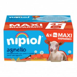 Nipiol omogeneizzato agnello 4 vasetti da 80g