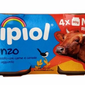 Nipiol omogeneizzato manzo 4 vasetti da 80g