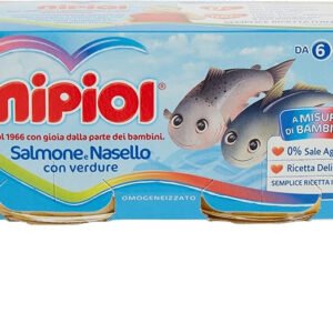 Nipiol omogeneizzato salmone e nasello con verdure 2 vasetti da 80g