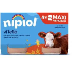 Nipiol omogeneizzato vitello 4 vasetti da 120g
