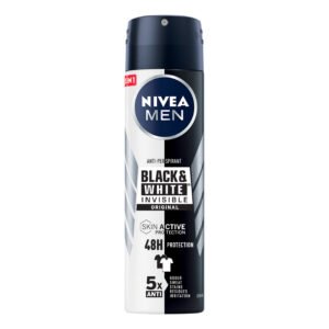NIVEA - Men Invisible Black & White Spray - Deodorante Uomo 150 Ml