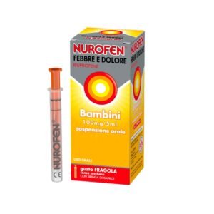 Nurofen Febbre e Dolore Sospensione Orale Bambini 100 mg/5 ml Fragola Senza Zucchero 150 ml