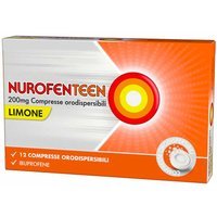 Nurofenteen 200mg Ibuprofene Febbre e Dolore dai 12 Anni Gusto Limone, 12 Compresse Orodispersibili