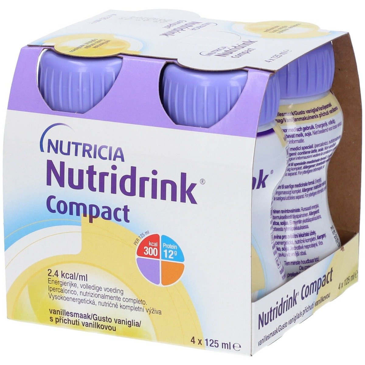 Nutridrink Compact Integratore Nutrizionale Gusto Vaniglia 4x125 ml