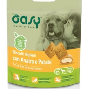 Oasy Cane Snack Biscotti Ripieni Adulto Anatra & Patate 80 Gr