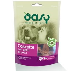 Oasy Cane Snack Busta Coscette Con Petto Di Pollo 100 Gr