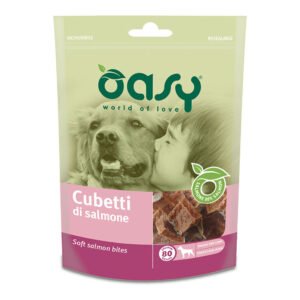 Oasy Cane Snack Busta Cubetti Di Salmone 80 Gr