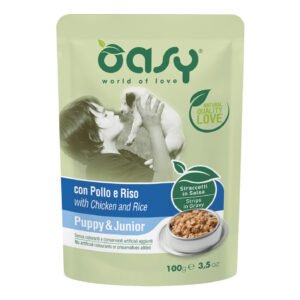 Oasy Cane Straccetti In Salsa Puppy Pollo & Riso 100 Gr