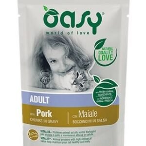 Oasy Gatto Bocconcini In Salsa Adulto Maiale 85 Gr