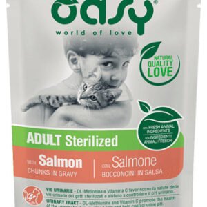 Oasy Gatto Bocconcini In Salsa Adulto Sterilizzato Salmone 85 Gr