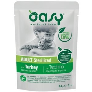 Oasy Gatto Bocconcini In Salsa Adulto Sterilizzato Tacchino 85 Gr