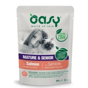 Oasy Gatto Bocconcini In Salsa Mature&Senior Salmone 85 Gr