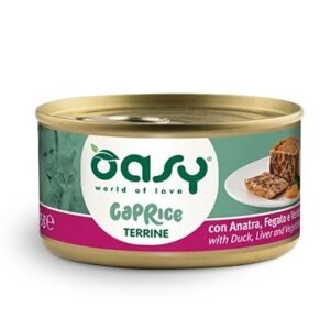 Oasy Gatto Caprice Terrine Adulto Anatra, Fegato & Verdure 85 Gr