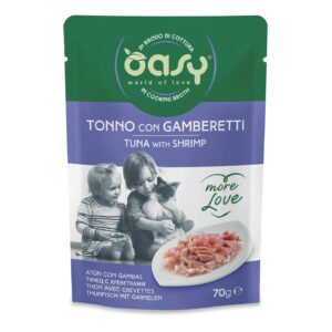Oasy Gatto More Love In Busta Adulto Tonno & Gamberetti 70 Gr