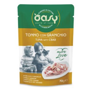 Oasy Gatto More Love In Busta Adulto Tonno & Granchio 70 Gr