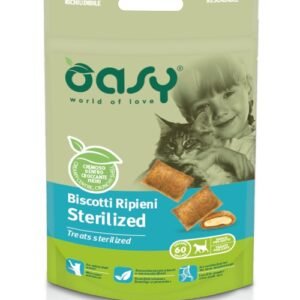 Oasy Gatto Snack Biscotti Ripieni Adulto Sterilizzato Pollo 60 Gr