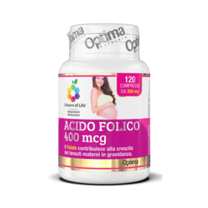 Optima Naturals Colours of Life Acido Folico Integratore Gravidanza 120 Compresse
