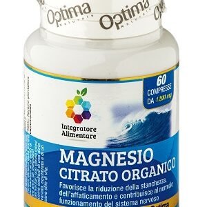 Optima Naturals Colours of Life Magnesio Citrato Integratore Sistema Nervoso 60 Compresse