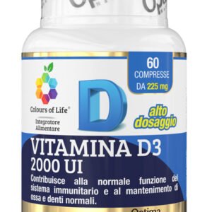 Optima Vitamina D3 2000 UI Integratore per Sistema Immunitario e Ossa 60 Compresse