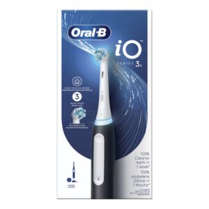 Oral-B iO 3S Spazzolino Elettrico Ricaricabile Nero con 1 Testina Di Ricambio