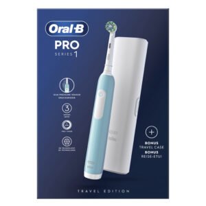 Oral-B PRO Series 1 Spazzolino Elettrico Colore Azzurro + Travel Case