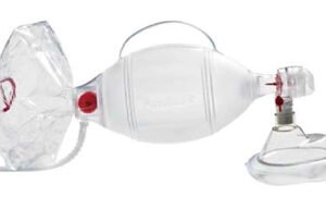 Pallone per rianimazione ambu monouso completo di maschera e reservoir